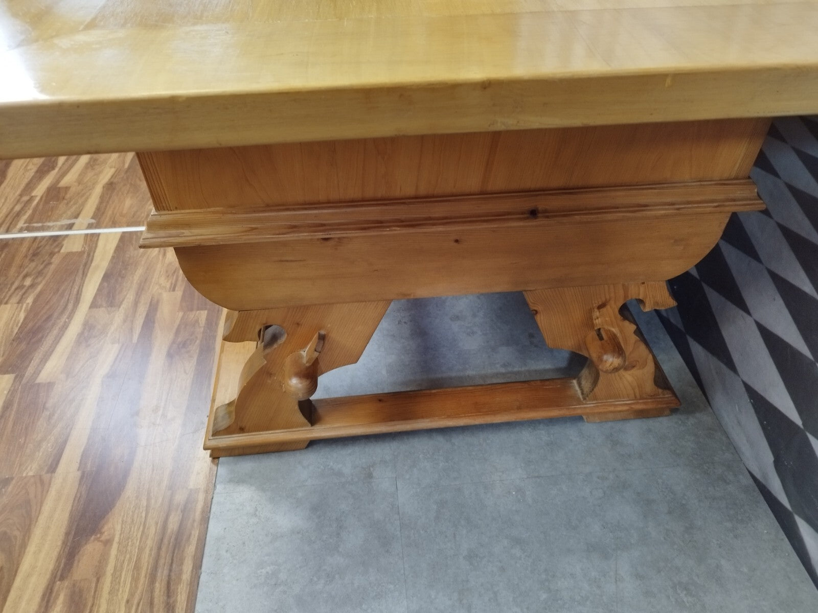 Alter Barocktisch Tisch in Barock Stil 20 tes Jhdt Holz massiv Landhaus Esstisch