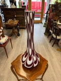 VINTAGE BODENVASE GROSSE VASE AUS GLAS LOLLIPOP SPACE AGE SCHOTT ZWIESEL 73x27cm