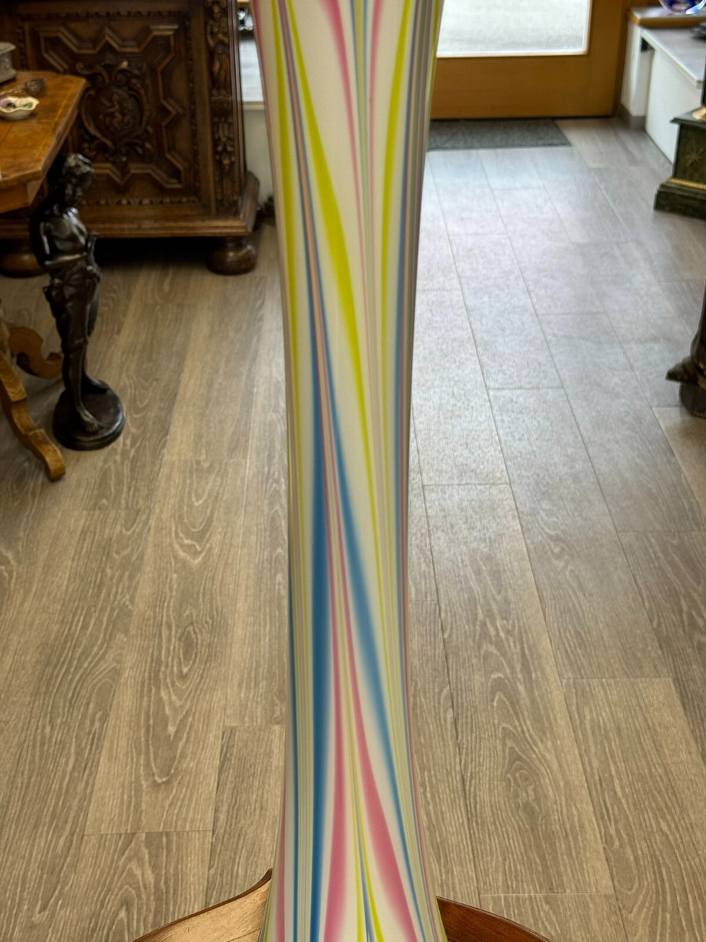 Vintage Bodenvase grosse Vase aus Glas Lollipop Space Age Schott Zwiesel 83x20cm