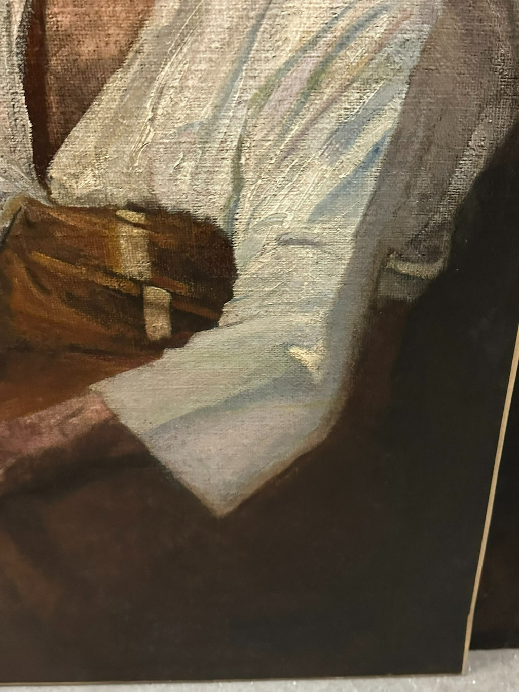 89x119cm grosses Ölgemälde Herausragendes Bildnis eines Mannes Portrait Mann