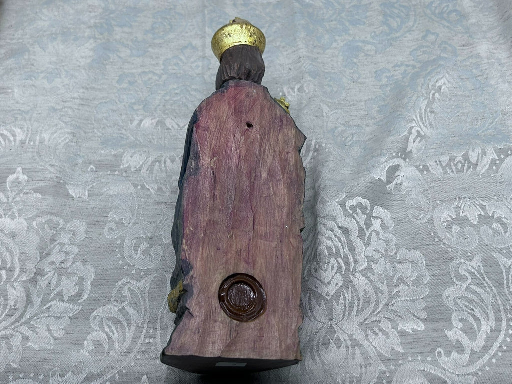 Alte Vintage Heiligenfigur Holz gefasst Heilige Maria Jesus nach antikem Vorbild