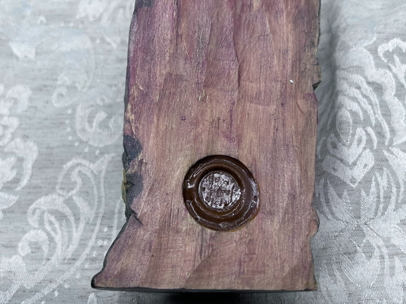 Alte Vintage Heiligenfigur Holz gefasst Heilige Maria Jesus nach antikem Vorbild
