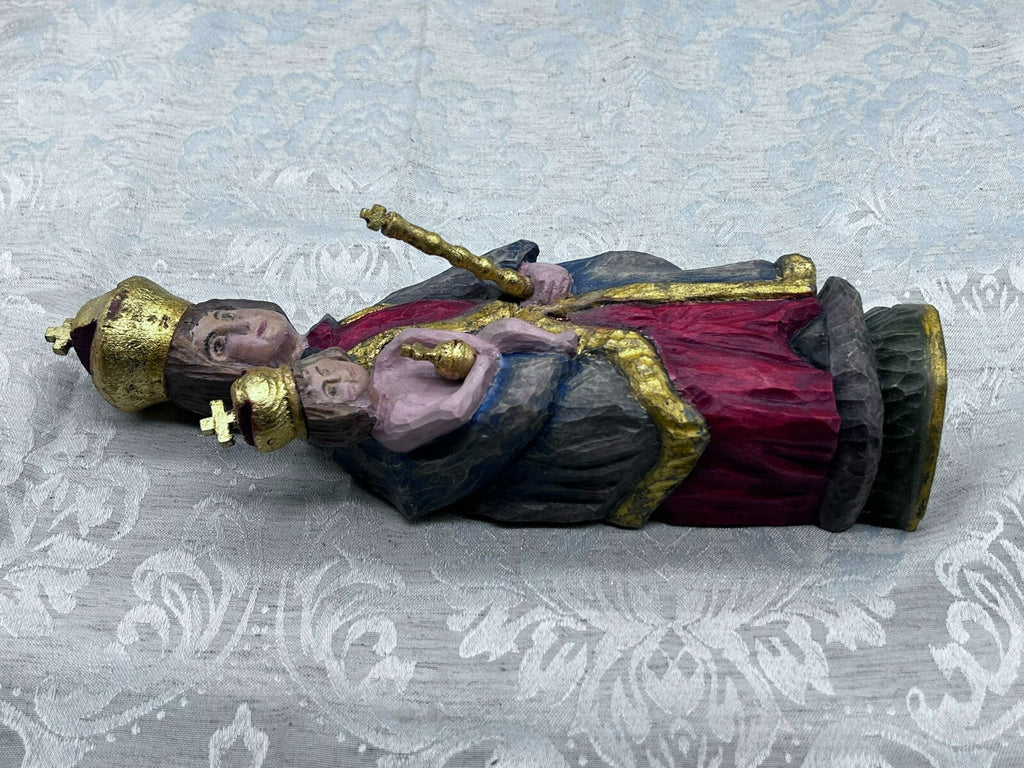 Alte Vintage Heiligenfigur Holz gefasst Heilige Maria Jesus nach antikem Vorbild