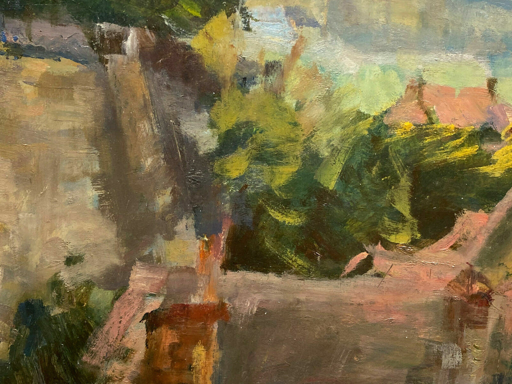 Ölgemälde Blick über Dächer Bamberg Gemälde Alfred Nickisch (1872-1948) Attr.