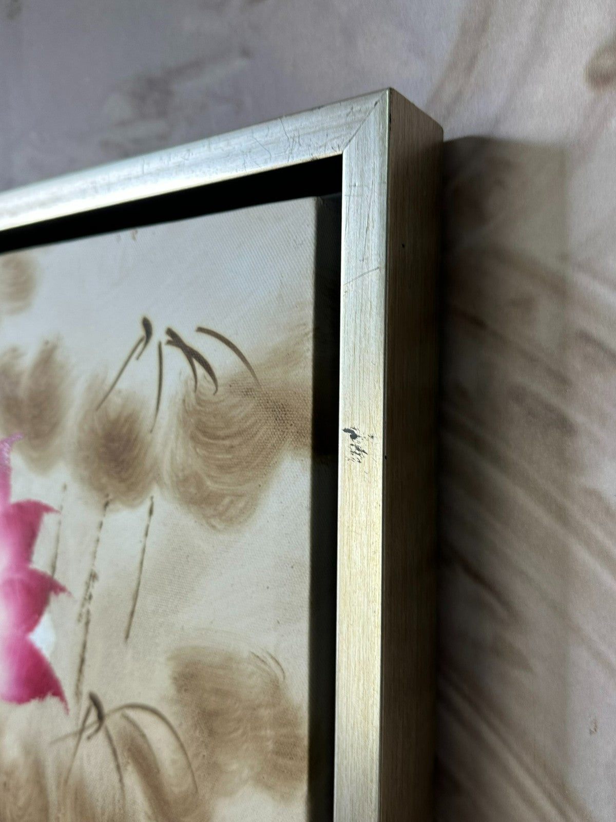 Ölgemälde auf Leinwand Gemälde Blumen Stillleben Rahmen signiert