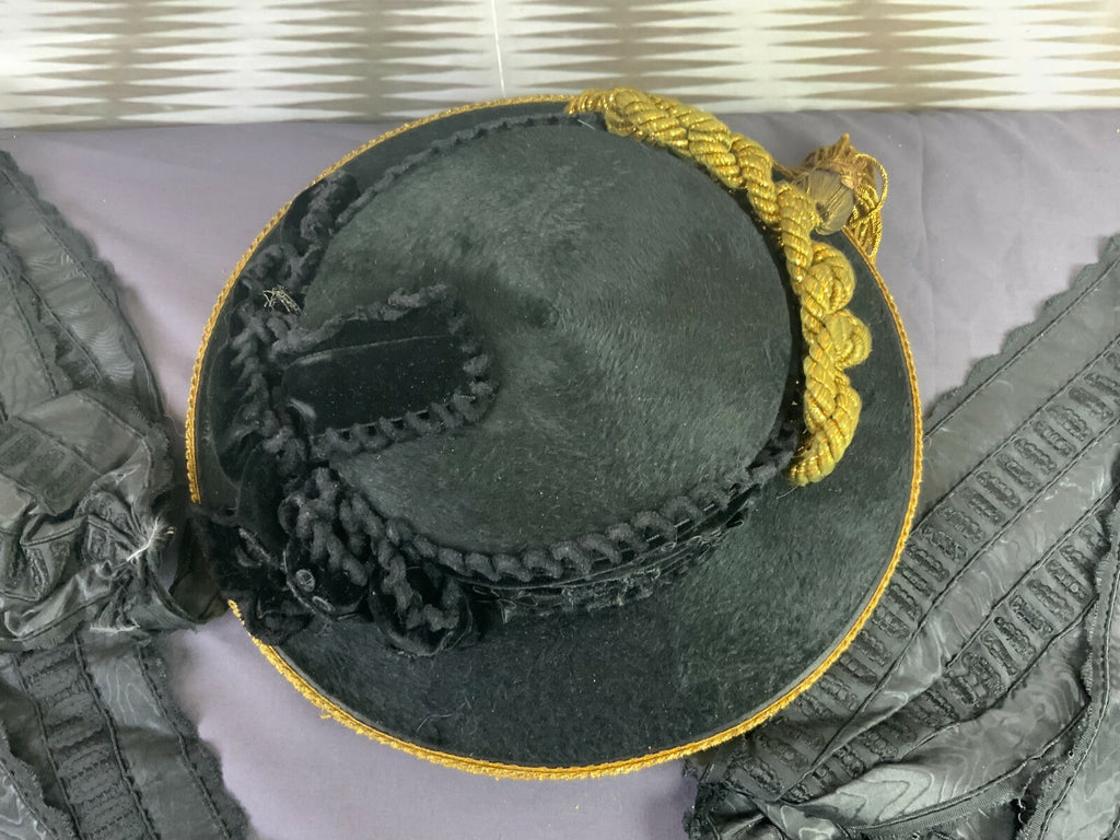 Antiker Inntaler Trachtenhut samt Goldstickerei Elise Schmid