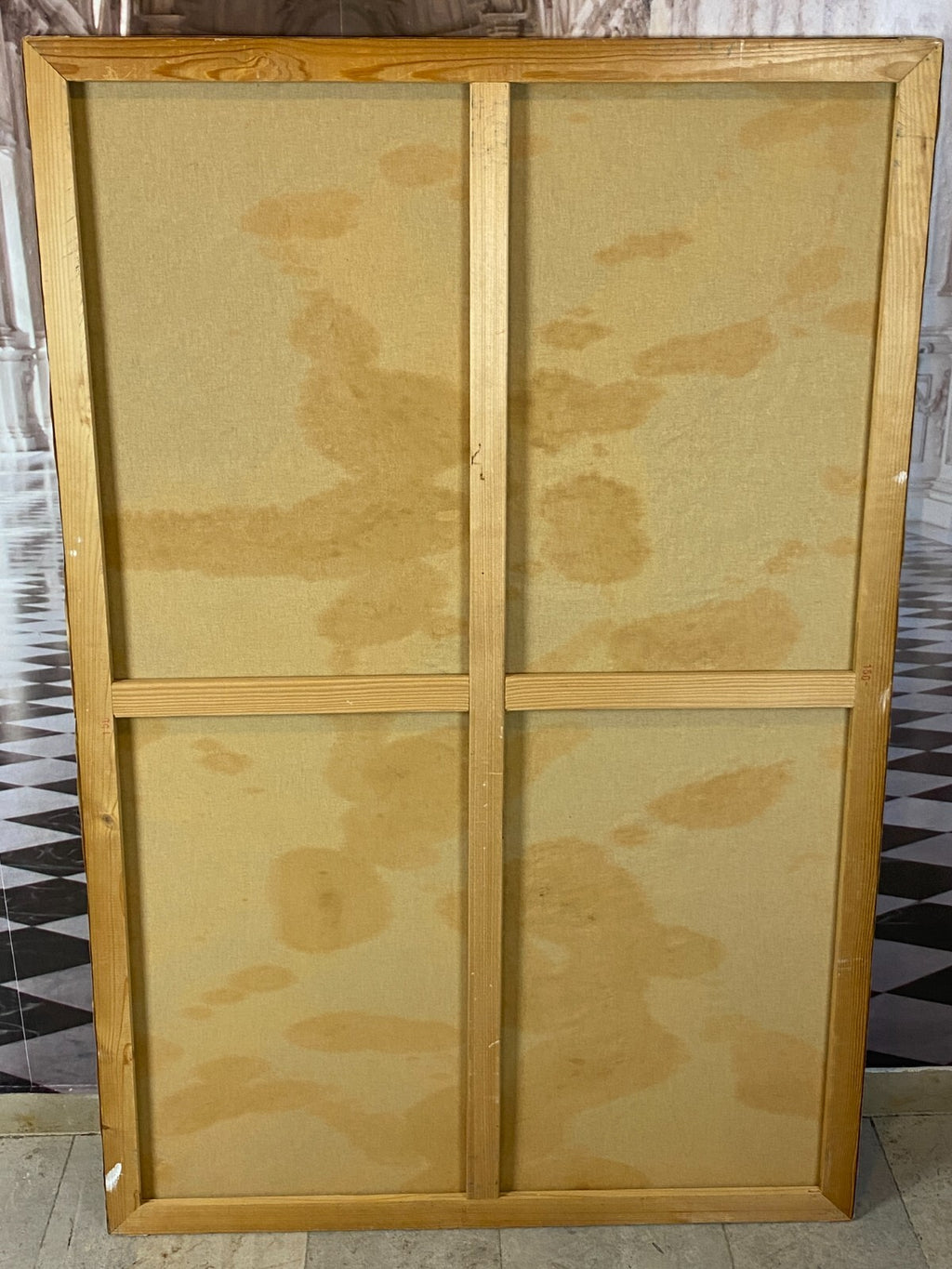 Grosses Acrylgemälde Abstrakt Gemälde von Waldemar Kufner (1940-2016) 150x100cm