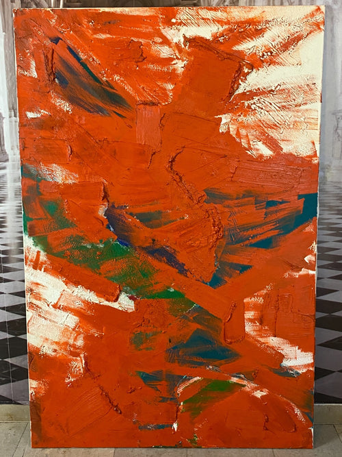 Grosses Acrylgemälde Abstrakt Gemälde von Waldemar Kufner (1940-2016) 150x100cm