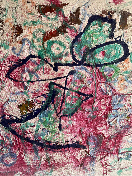 Acrylgemälde Modern grosses Gemälde von Waldemar Kufner (1940-2016) 100x100cm