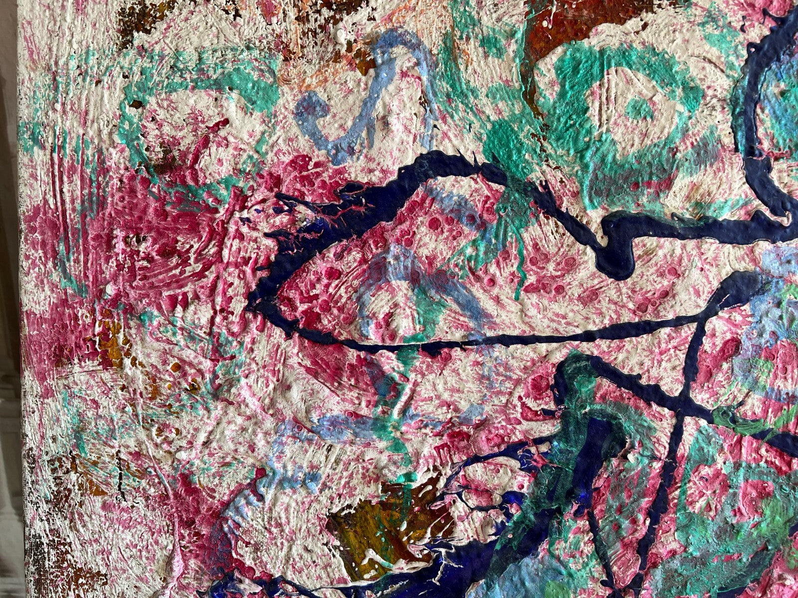 Acrylgemälde Modern grosses Gemälde von Waldemar Kufner (1940-2016) 100x100cm