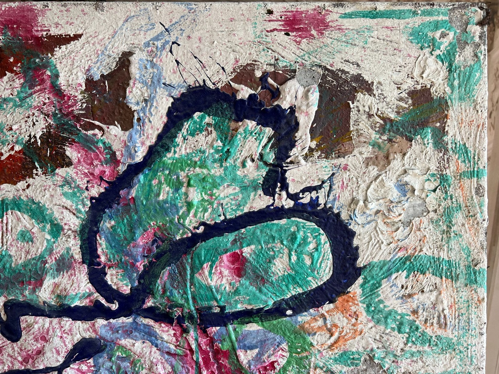 Acrylgemälde Modern grosses Gemälde von Waldemar Kufner (1940-2016) 100x100cm