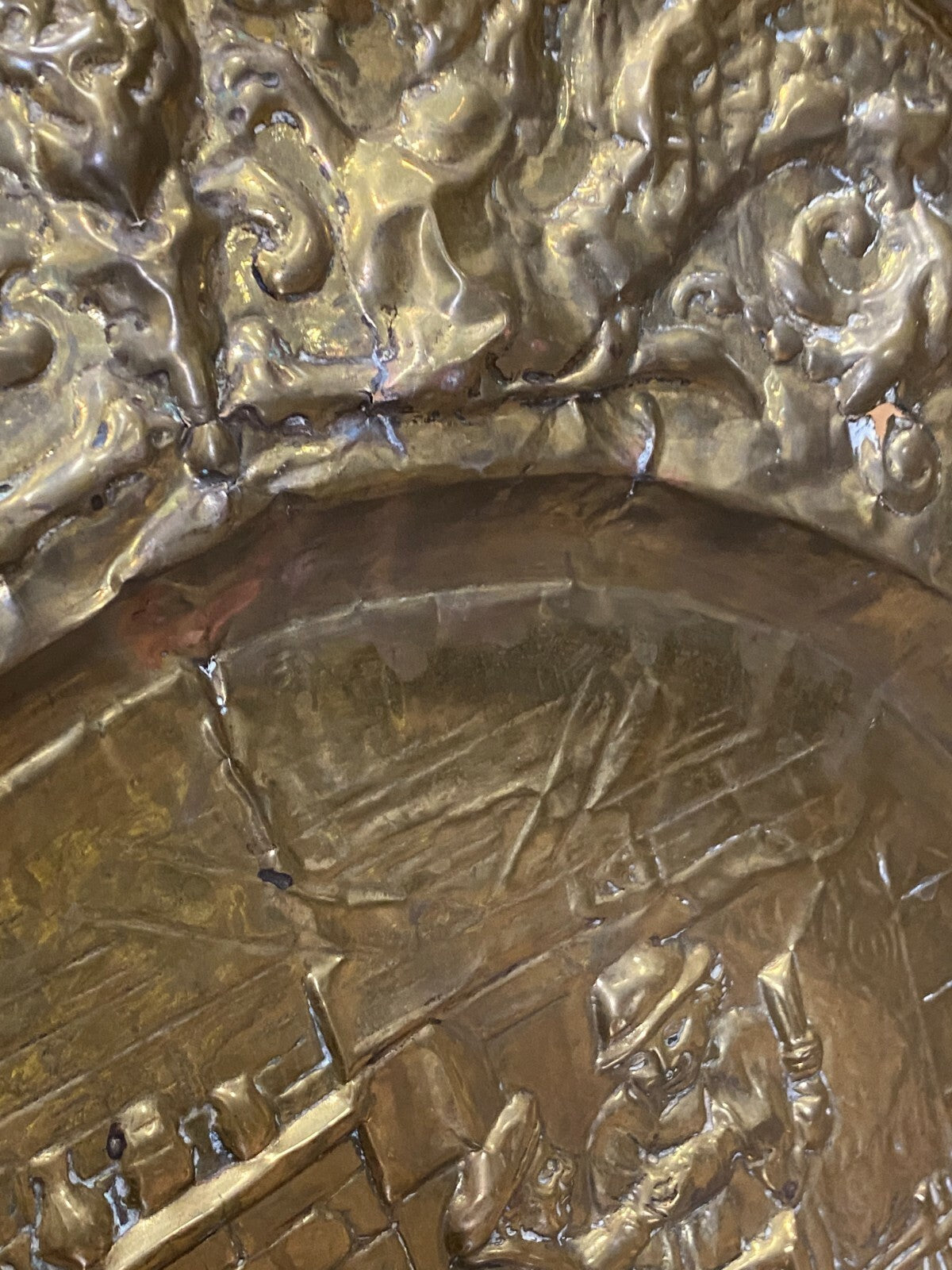 Wandleuchter Historismus 19 tes Jhdt Figürlich Niederlande 58cm Durchmesser
