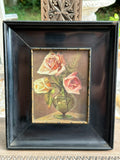 ANTIKER RAHMEN KLAVIERLACKRAHMEN SCHWARZ 21,5x25cm FALZ 13x16,7cm