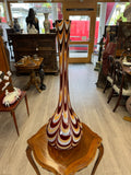 VINTAGE BODENVASE GROSSE VASE AUS GLAS LOLLIPOP SPACE AGE SCHOTT ZWIESEL 81x27cm