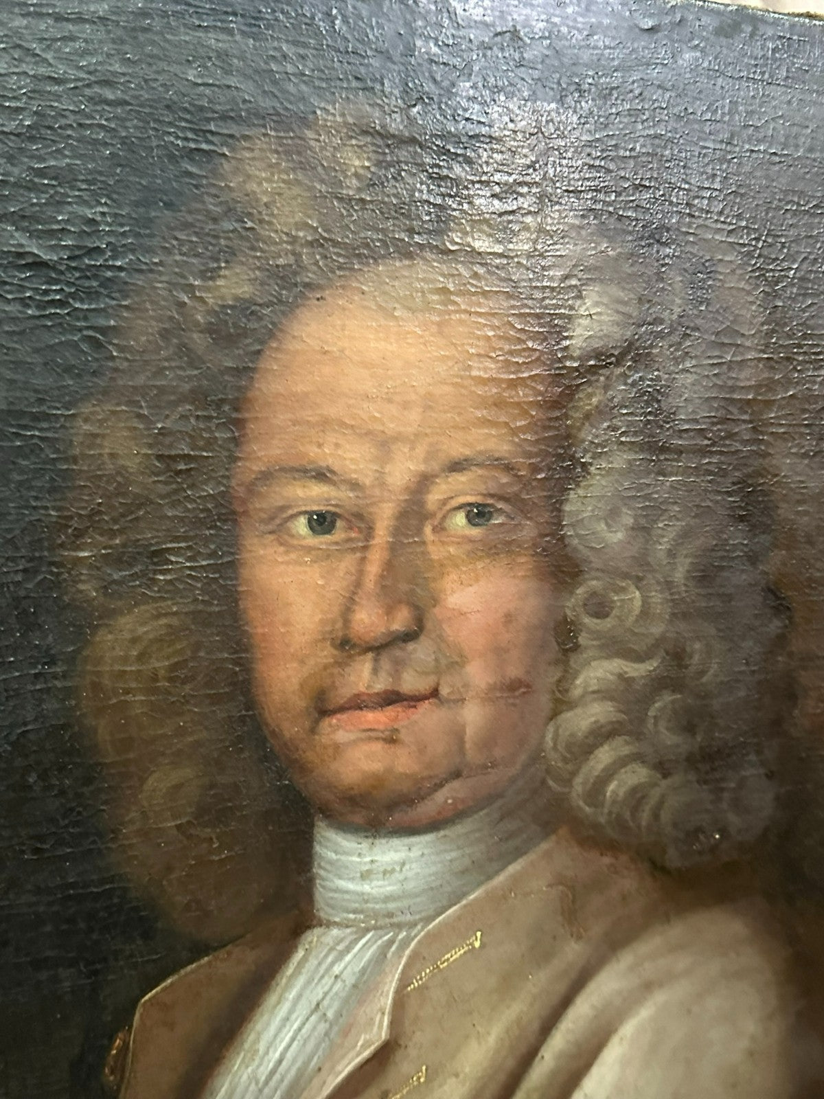 Antikes Ölgemälde Barock Gemälde Portrait des Georg Philipp Günzel 18 tes Jhdt