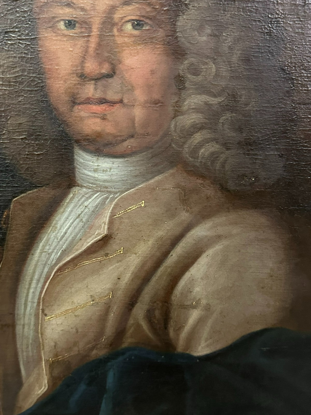 Antikes Ölgemälde Barock Gemälde Portrait des Georg Philipp Günzel 18 tes Jhdt