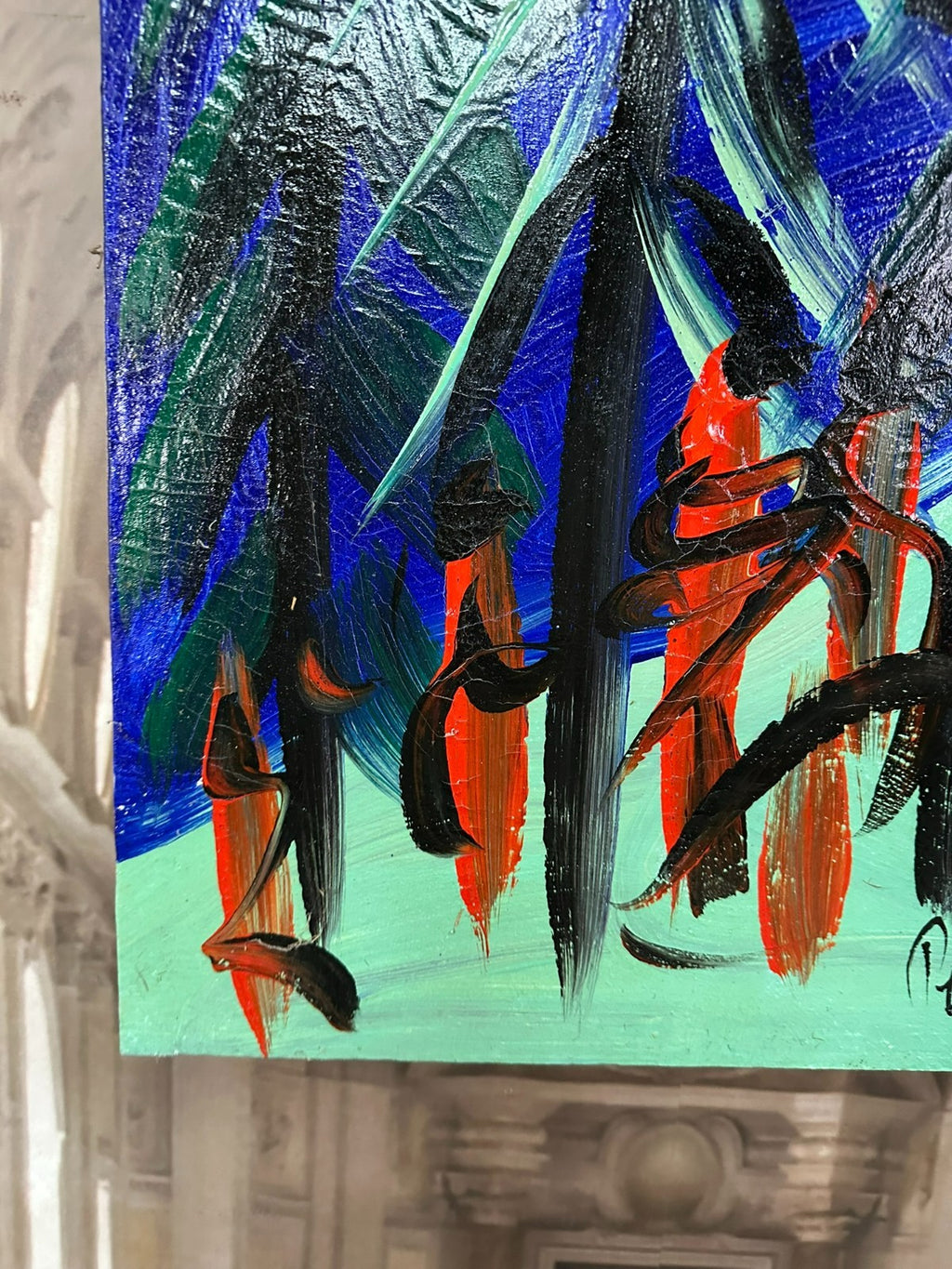 Altes Acryl Gemälde Peter Robert Keil Acrygemälde 1984