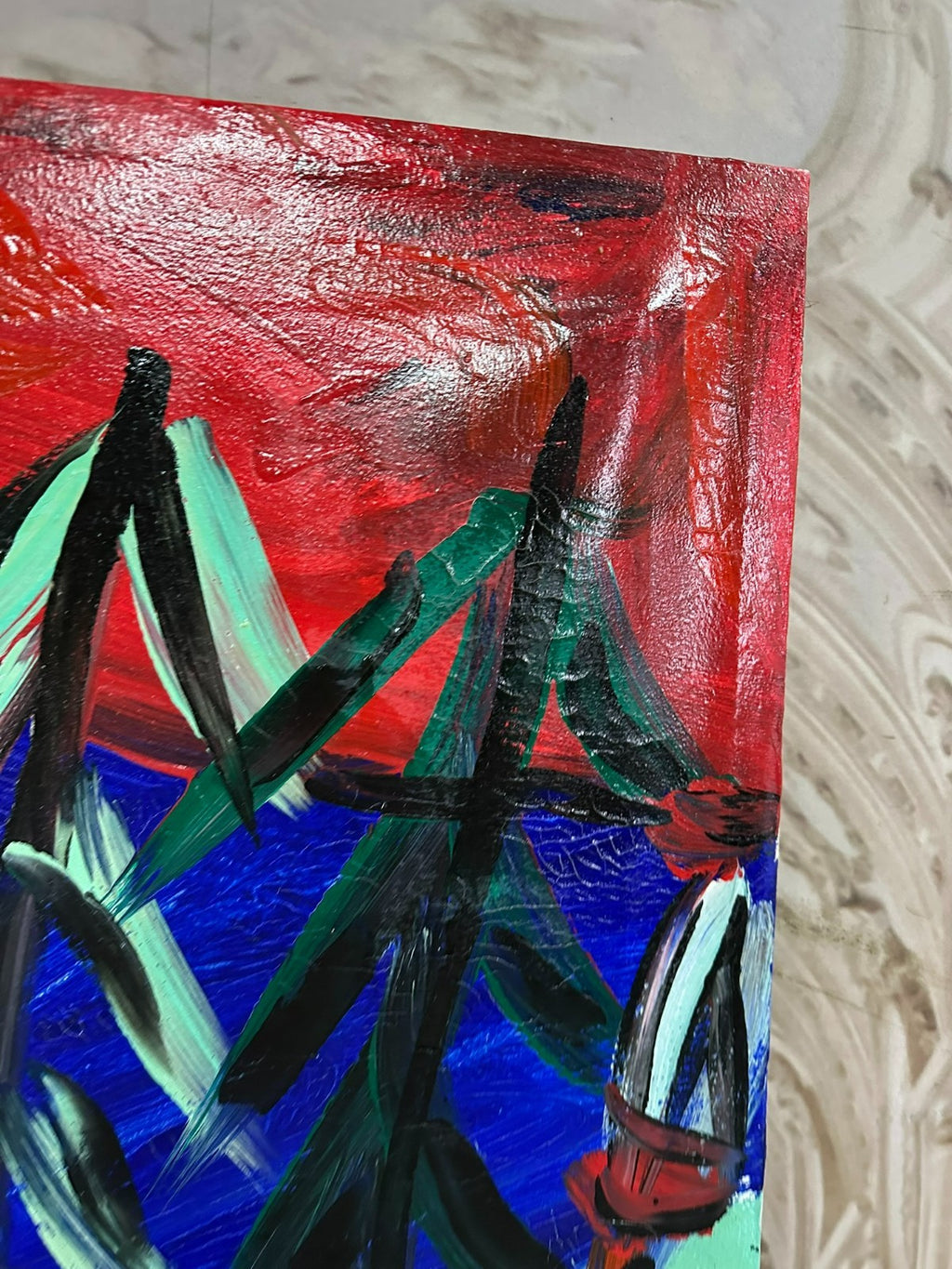 Altes Acryl Gemälde Peter Robert Keil Acrygemälde 1984