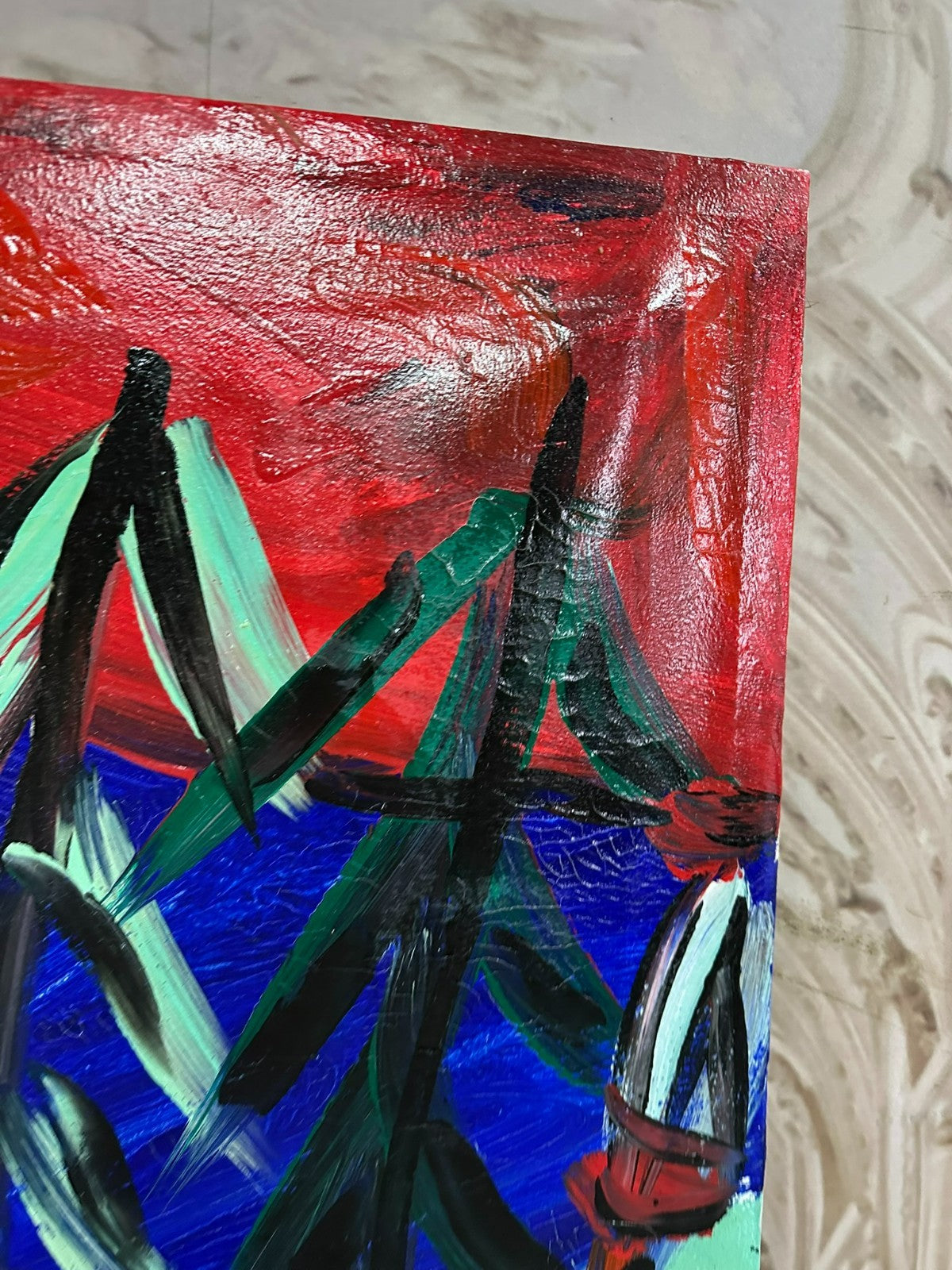 Altes Acryl Gemälde Peter Robert Keil Acrygemälde 1984