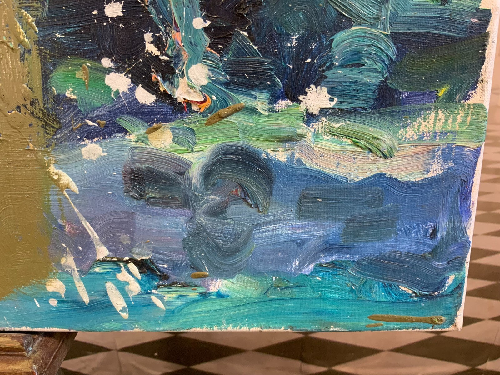 Acrylgemälde Modern grosses Gemälde von Waldemar Kufner (1940-2016) 110x90cm