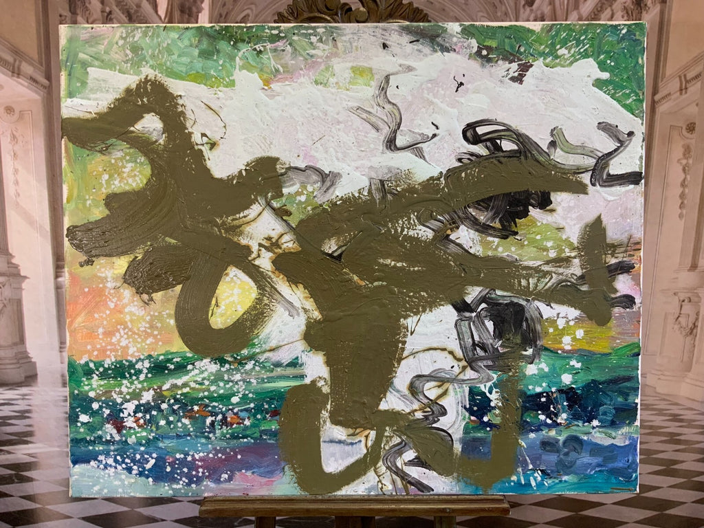 Acrylgemälde Modern grosses Gemälde von Waldemar Kufner (1940-2016) 110x90cm