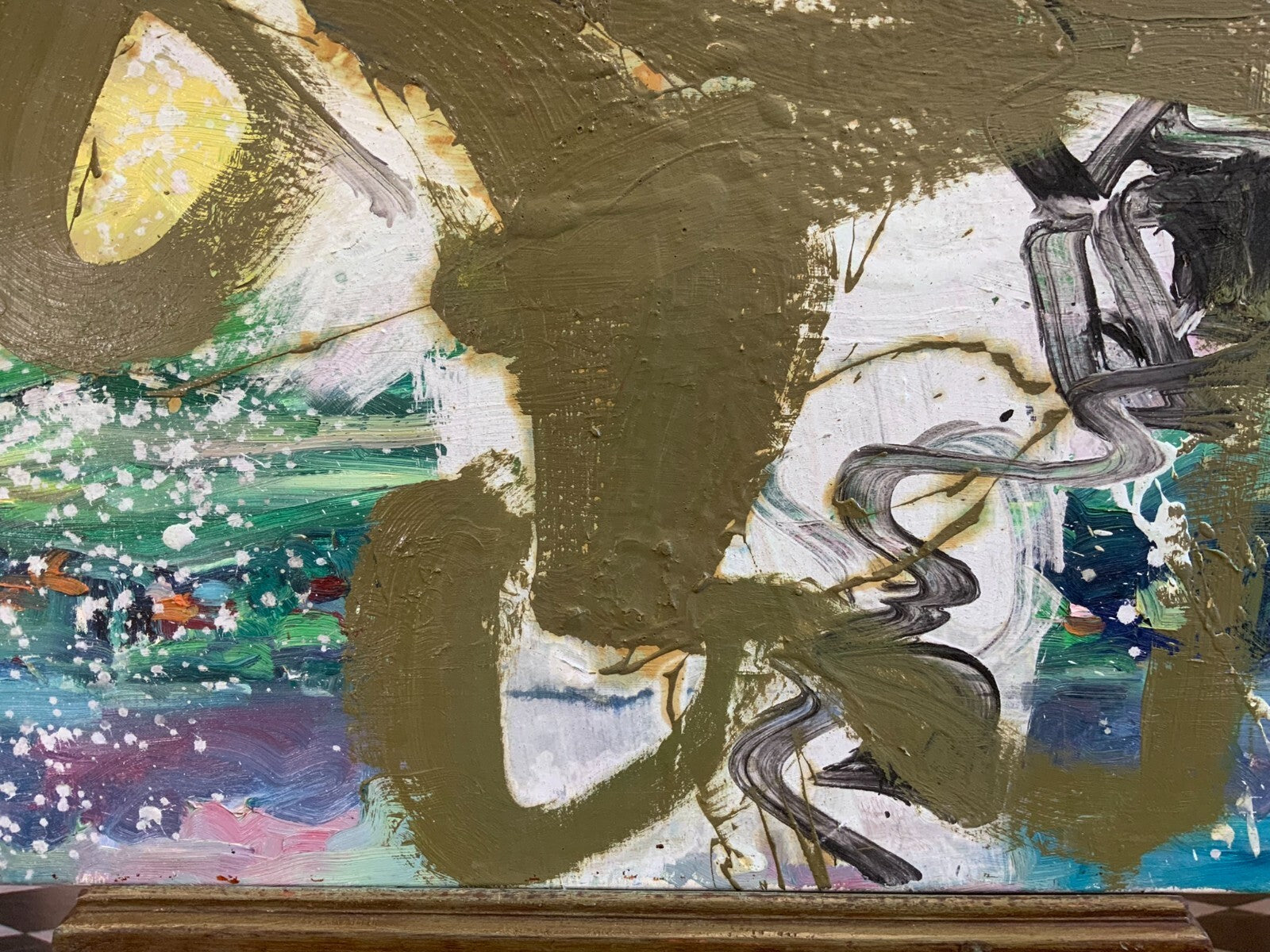 Acrylgemälde Modern grosses Gemälde von Waldemar Kufner (1940-2016) 110x90cm