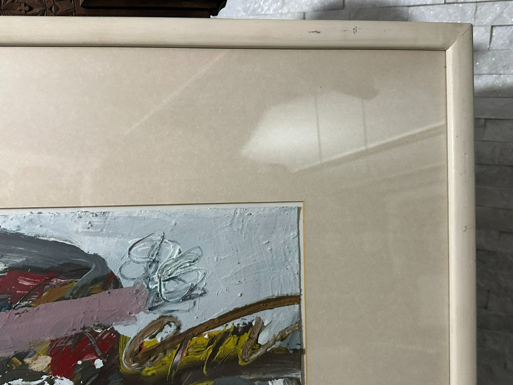 Peter Casagrande (1946) Acryl Gemälde vor der Geburt von 1984
