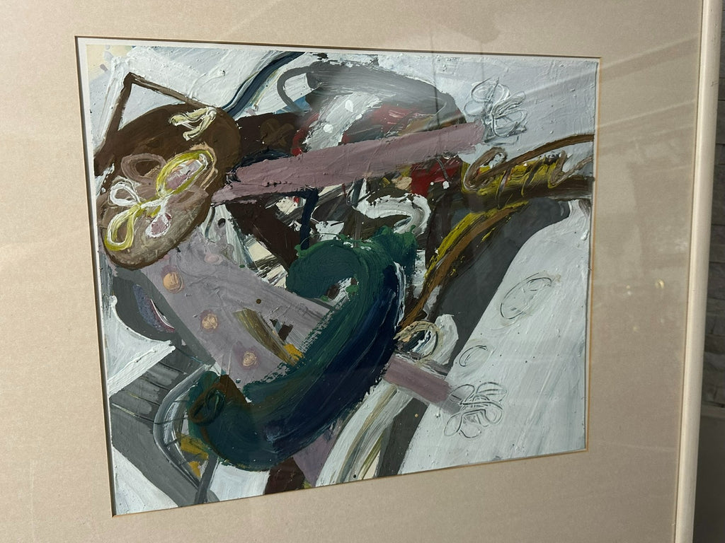 Peter Casagrande (1946) Acryl Gemälde vor der Geburt von 1984