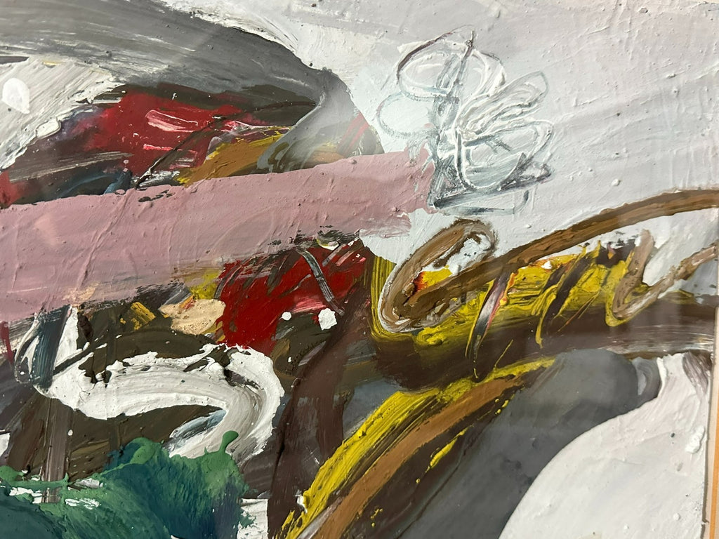 Peter Casagrande (1946) Acryl Gemälde vor der Geburt von 1984