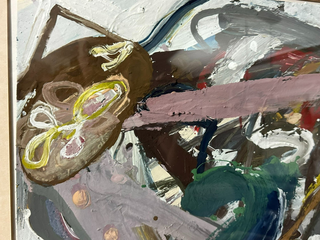 Peter Casagrande (1946) Acryl Gemälde vor der Geburt von 1984