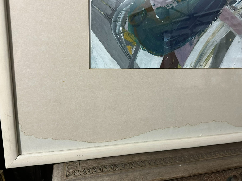Peter Casagrande (1946) Acryl Gemälde vor der Geburt von 1984
