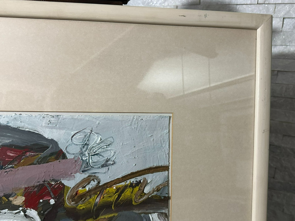 Peter Casagrande (1946) Acryl Gemälde vor der Geburt von 1984