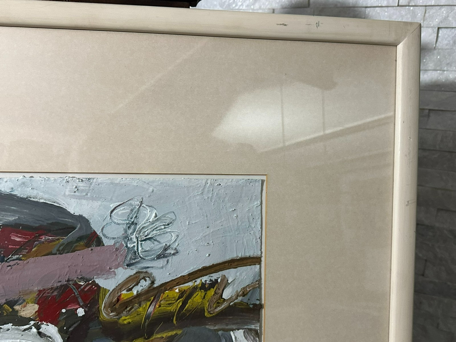 Peter Casagrande (1946) Acryl Gemälde vor der Geburt von 1984