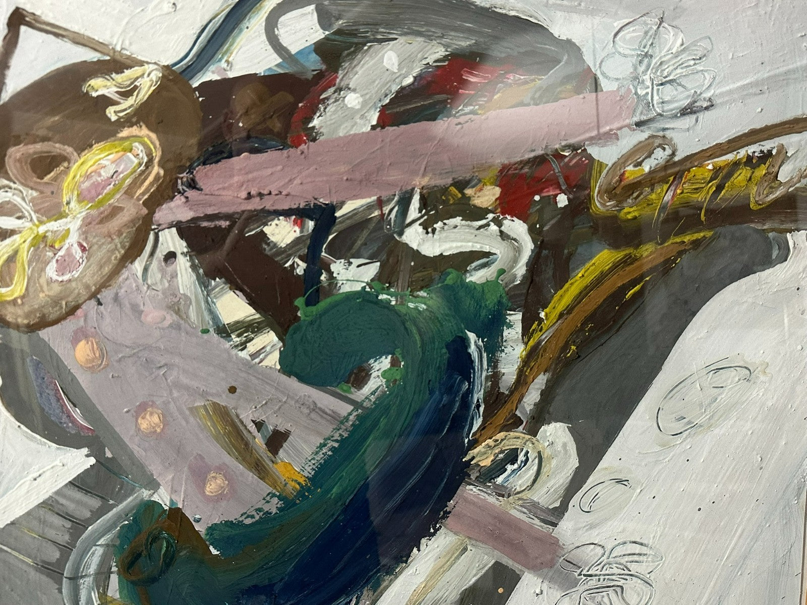 Peter CASAGRANDE (1946) ACRYL GEMÄLDE VOR DER GEBURT VON 1984