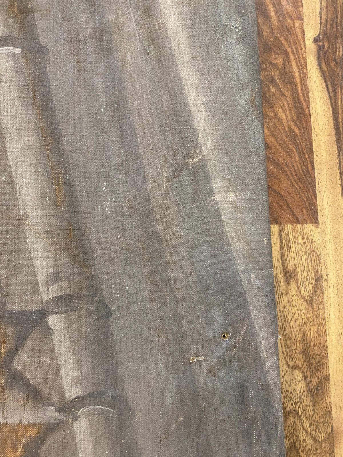 Antike Wandverkleidung Bemalte Leinwand Historismus Jugendstil um 1890 300x230cm