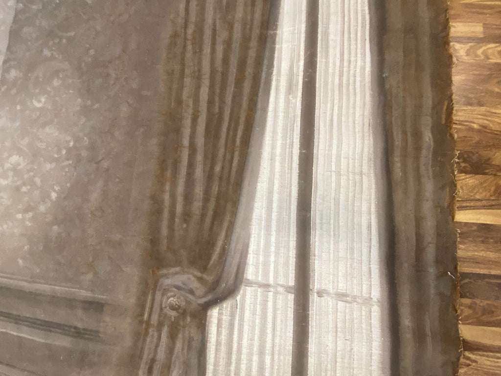 Antike Wandverkleidung Bemalte Leinwand Historismus Jugendstil um 1890 300x230cm