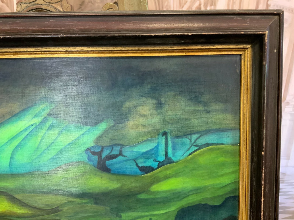 Ölgemälde Surrealistische Landschaft Gemälde von Waldemar Kufner (1940-2016)