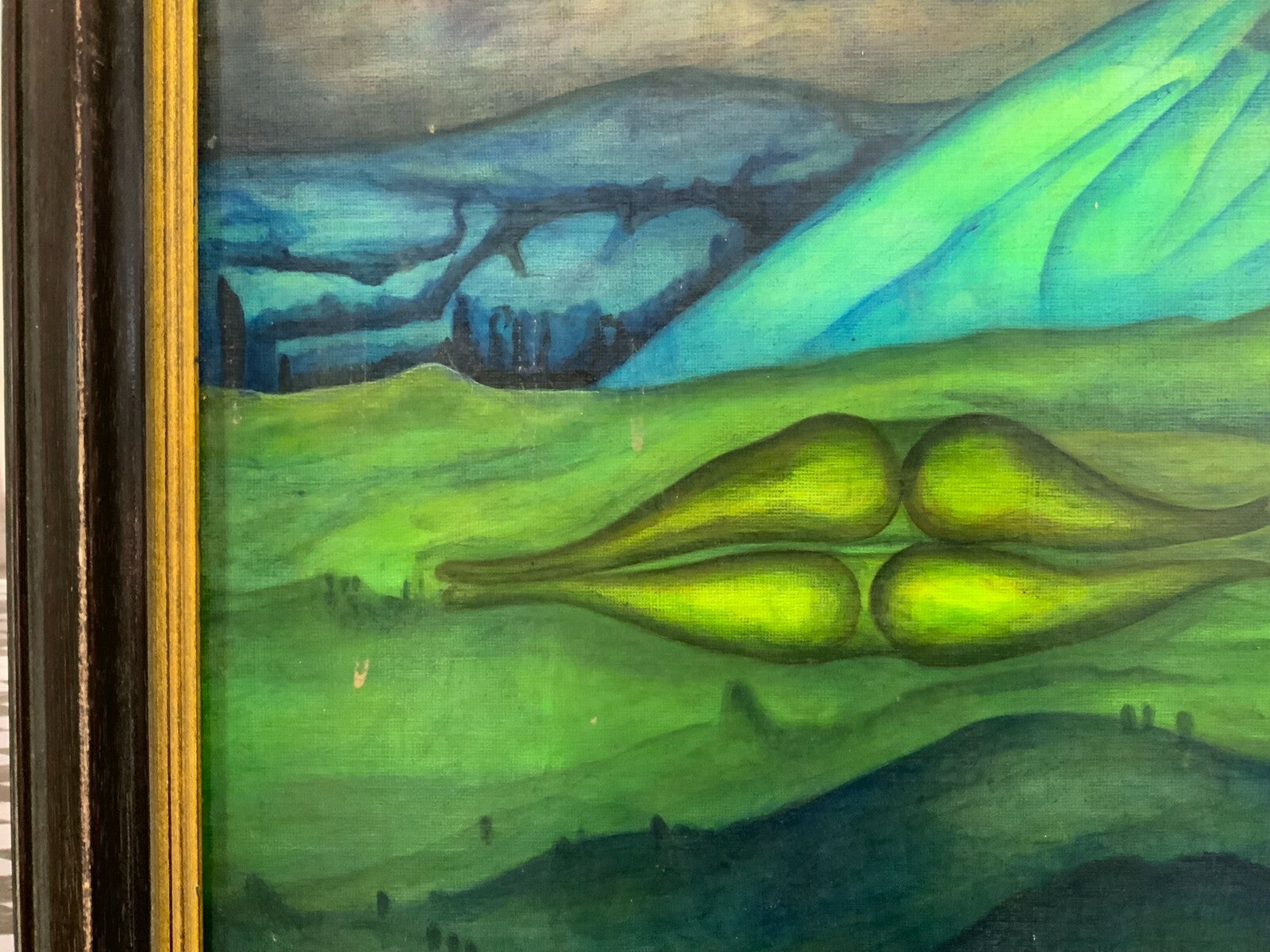 Ölgemälde Surrealistische Landschaft Gemälde von Waldemar Kufner (1940-2016)