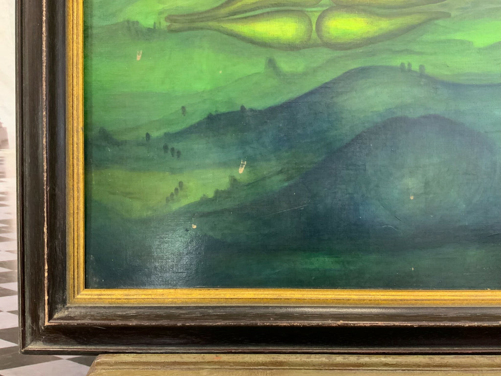 Ölgemälde Surrealistische Landschaft Gemälde von Waldemar Kufner (1940-2016)