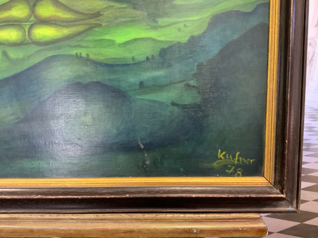 Ölgemälde Surrealistische Landschaft Gemälde von Waldemar Kufner (1940-2016)