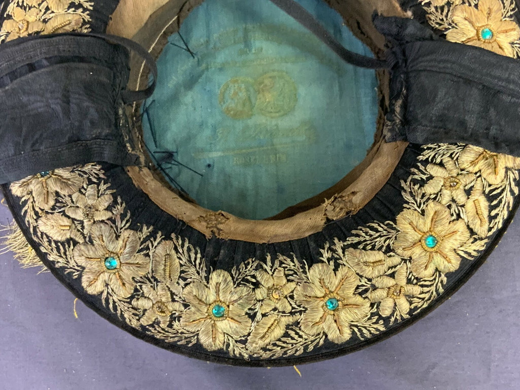 Antiker Inntaler Trachten-Hut samt Goldstickerei J. Driendl Rosenheim