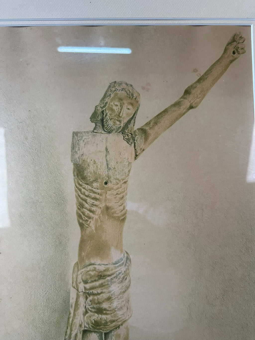 Wim Schuhmacher (1894-1986) grosse Lithografie Stillleben mit Jesus Korpus