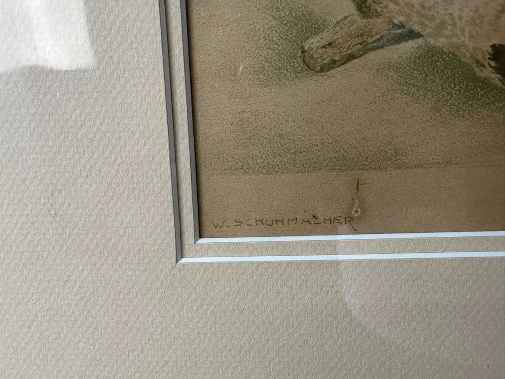 Wim Schuhmacher (1894-1986) grosse Lithografie Stillleben mit Jesus Korpus