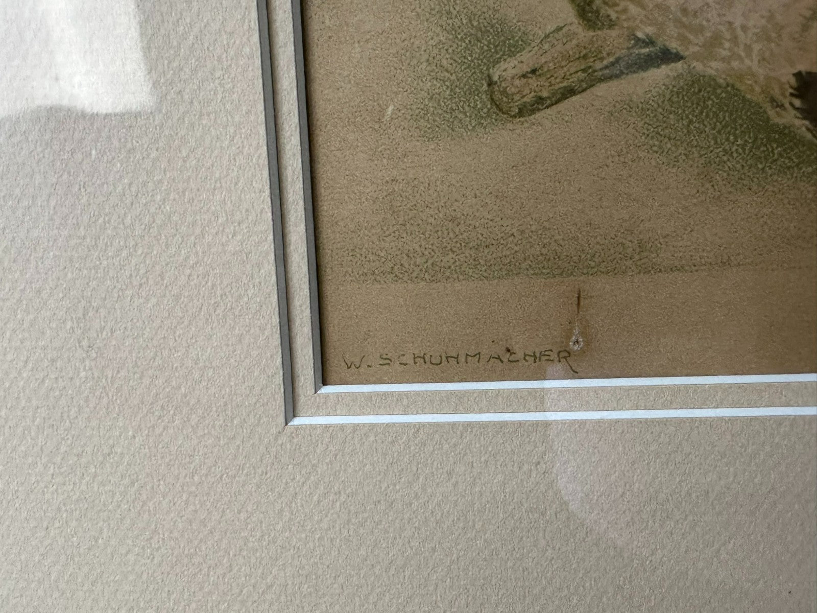Wim Schuhmacher (1894-1986) grosse Lithografie Stillleben mit Jesus Korpus