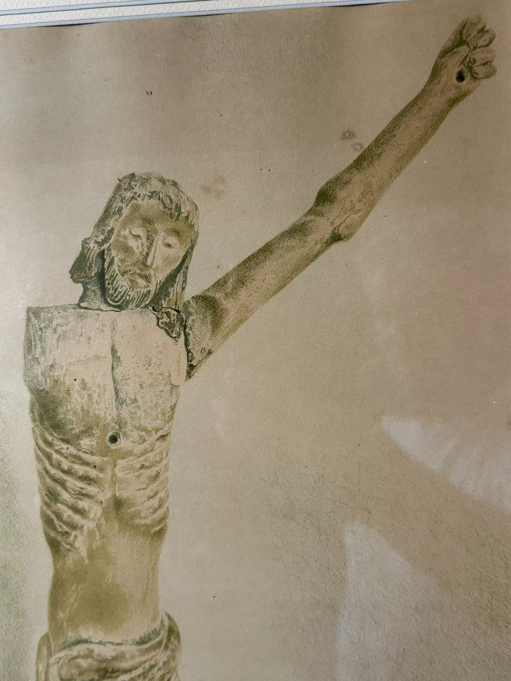 Wim Schuhmacher (1894-1986) grosse Lithografie Stillleben mit Jesus Korpus