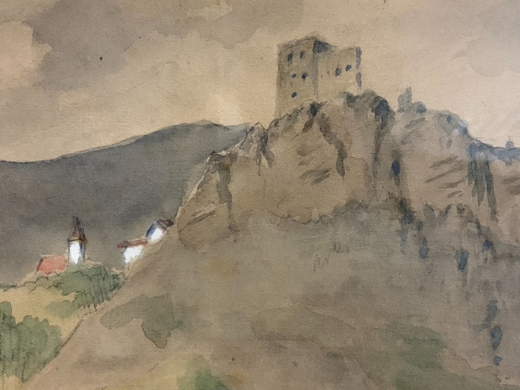 Aquarell Ruine Landegg von Otto Seitz (1846-1912)