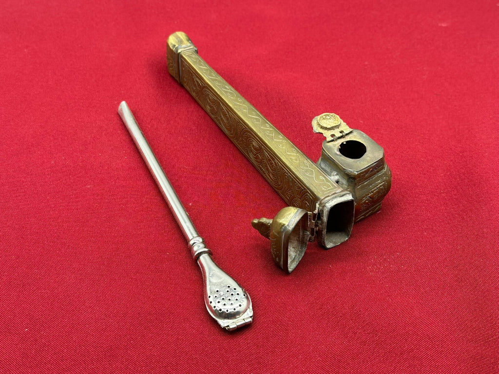 Antikes Osmanisches Reiseset Etui für Schreibfeder und Tinte