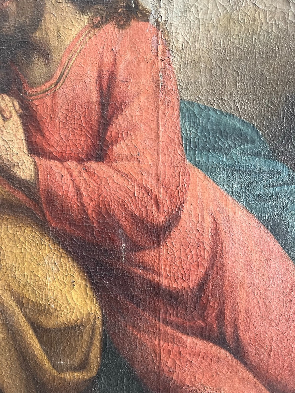 Barock Gemälde 18 tes Jh Altartafel Jesus mit Engeln 160x224cm