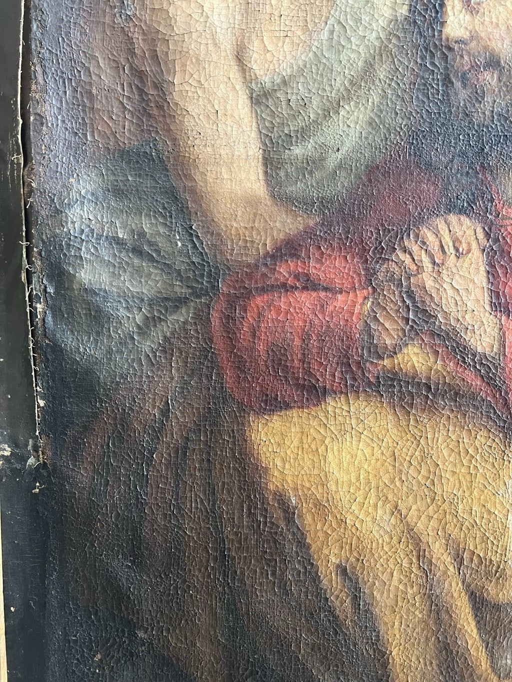 Barock Gemälde 18 tes Jh Altartafel Jesus mit Engeln 160x224cm
