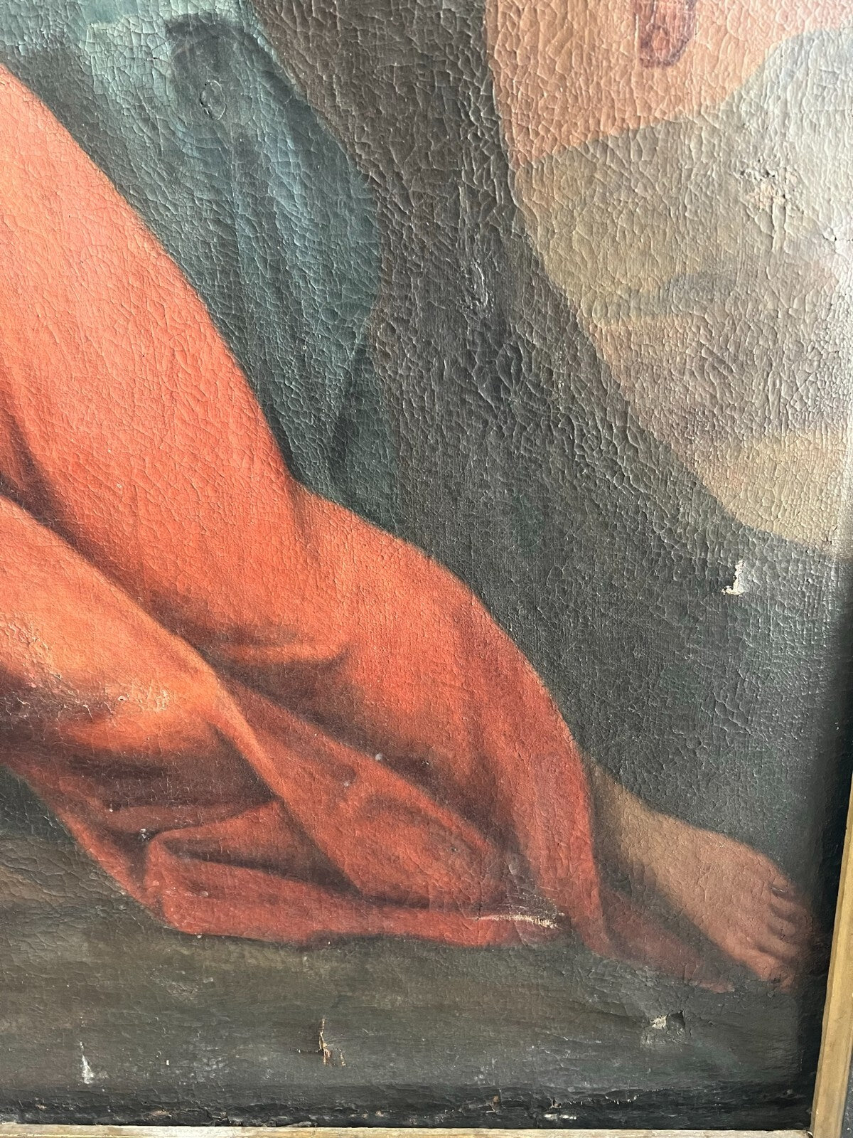 Barock Gemälde 18 tes Jh Altartafel Jesus mit Engeln 160x224cm